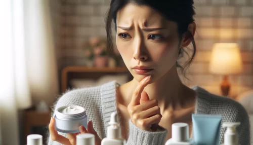 馬油でシワが増えたことに悩む女性