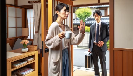 ELJソーラーコーポレーションの訪問営業を断っている画像