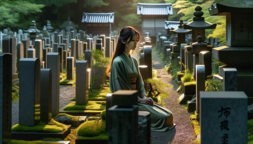 嫁に行っても実家の墓に入れるかを考えている女性の画像