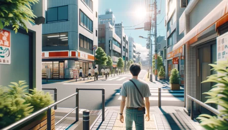 バーコードなしの払込取扱票をコンビニで支払おうとしている男性の画像