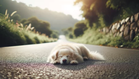 轢かれて死んだ動物にやってはいけない動物の画像