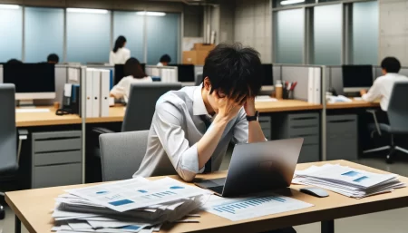 試用期間でクビになるのはよっぽどだと悩んでいる男性の画像