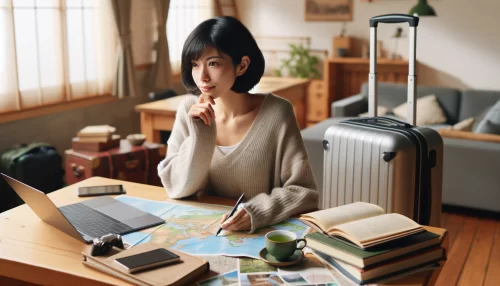 彼氏への誕生日プレゼントが旅行だけでよいか悩んでいる女性