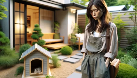 ペットロスで後追いした人の心理を示す女性の画像