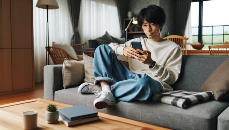 急上昇ワードの検索履歴を削除したい男性の画像