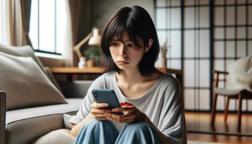 トリップドットコムがやばいかを気にしている女性