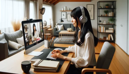 Z会の大人英語講座の特徴を知りたい女性