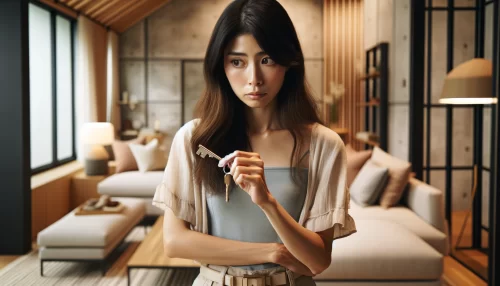 鍵の救急サポートセンターの口コミを気にする女性