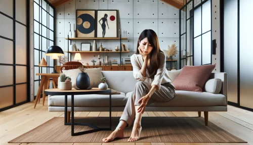 足リラシートと休足時間はどっちがいいか迷っている女性