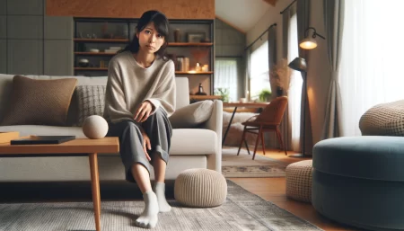 休足時間を使用している女性