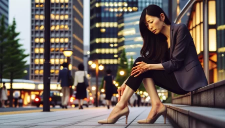 足リラシートと休足時間のどっちかを買う予定の女性