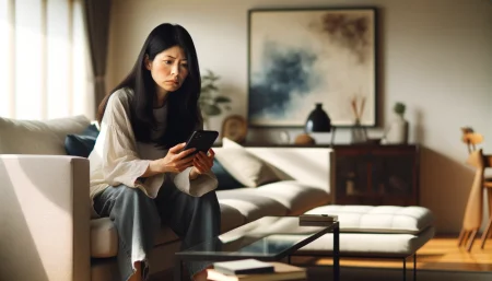 友達の親が亡くなった時の香典の金額を考える女性の画像