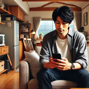 ディアゴスティーニが悪質と言われる理由を検索する男性の画像