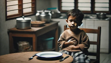 子ども食堂に違和感を感じる子どもの画像