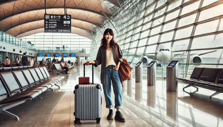 ESTAかビザのどちらかで悩む女性の画像