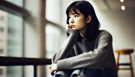 マッチングアプリを使用している女性