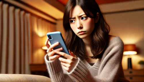 マッチングアプリでとりあえず付き合うのがどうかを考える女性の画像