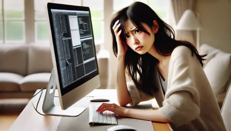 精神的に追い詰められているゲームテスターの画像