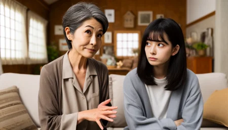 彼女と母親の画像