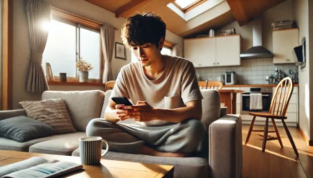 マッチングアプリで朝に返信があるのが脈ありサインと考える男性の画像