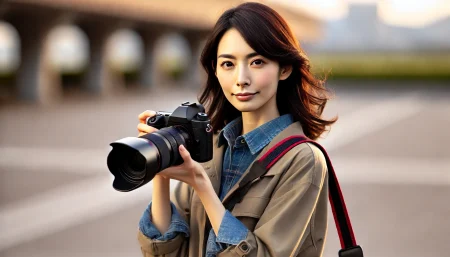マッチングアプリの写真を撮るプロカメラマンの画像