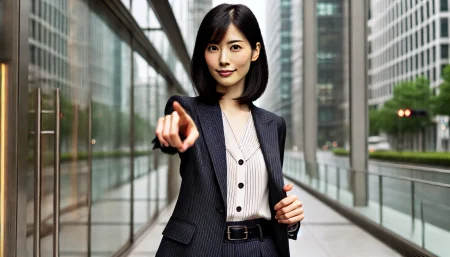 スーツが夏用でバレるか気になる女性の画像