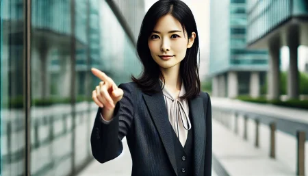オールシーズンスーツを着る社会人の画像